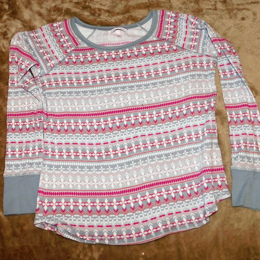 Victoria's  Secret thermal pullover shirt, Medium, cotton/elastaine, SOFT